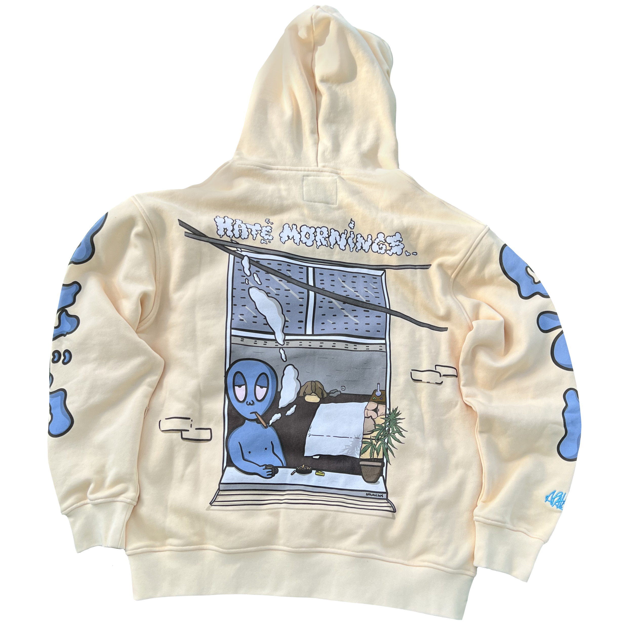 Hate Mornings Blue Alien Dream Hoodie - Imagen 2