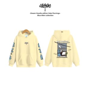 Hate Mornings Blue Alien Dream Hoodie